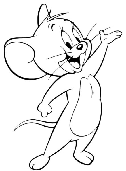 Мышонок Джерри раскраска