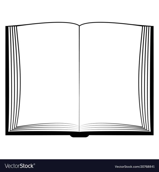 Открытая книжка чб