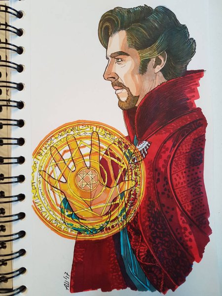 Раскраска Марвел доктор Стрэндж