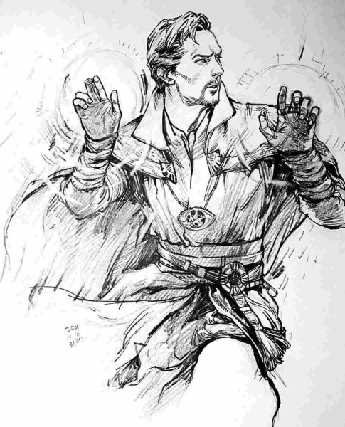 Нарисовать Марвел доктора Стрэнджа