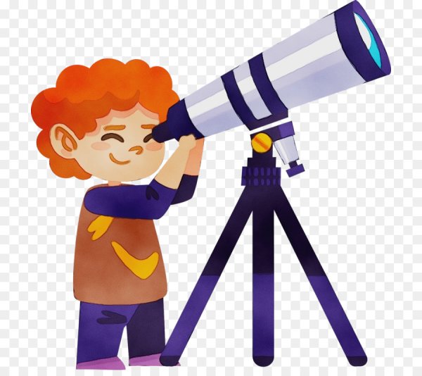 Звездочет с телескопом