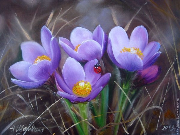 Первоцветы в живописи