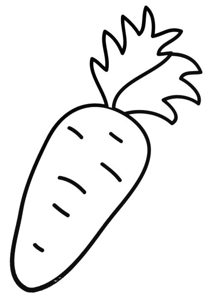 Морковь раскраска для детей