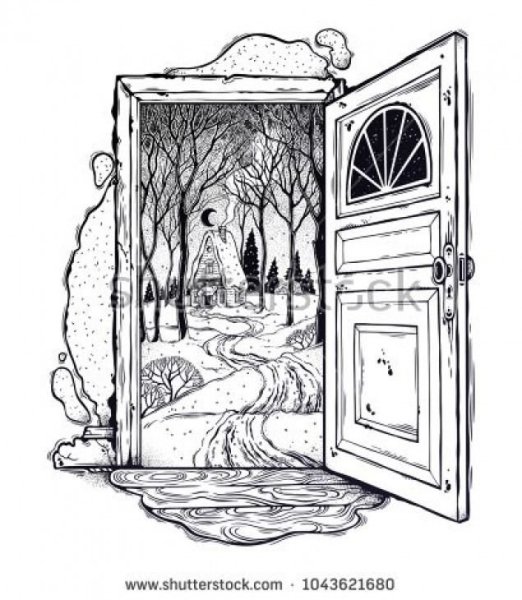 Дверь карандашом