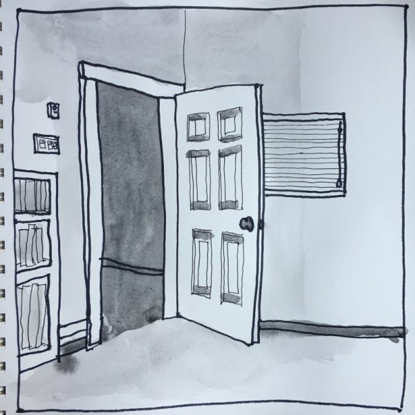 Дверь зарисовка