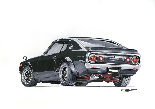 Раскраска Nissan Skyline r34
