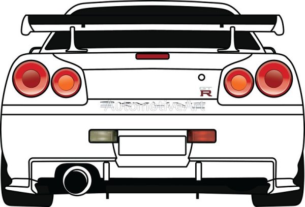 Nissan Skyline r34 для срисовки