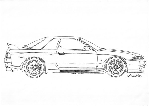 Nissan Skyline GTR r34 Blueprint