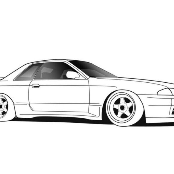 Стикер с GTR r34