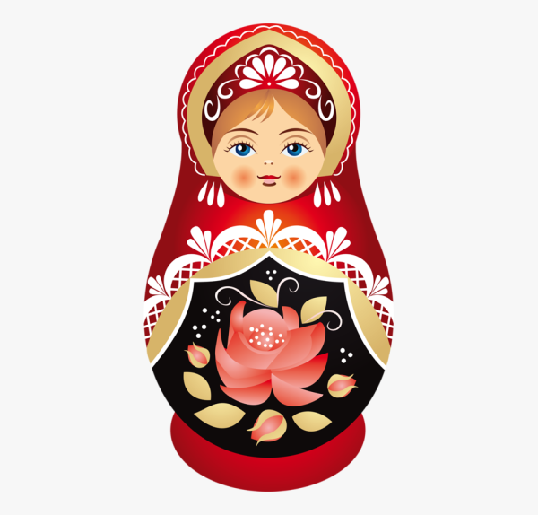 Матрешка Гжель вектор