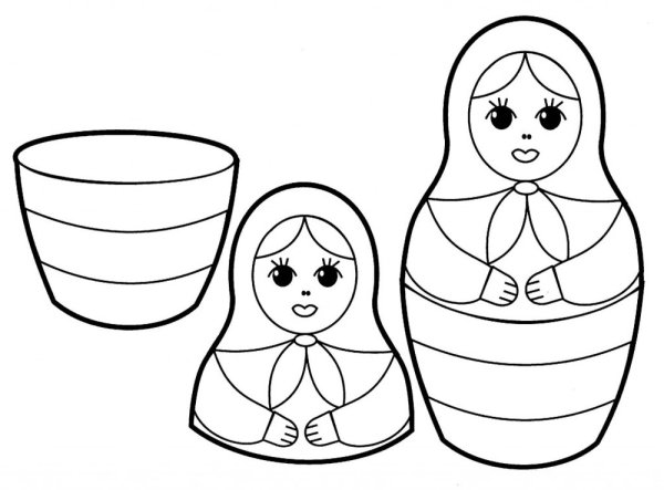 Раскраска Матрешка