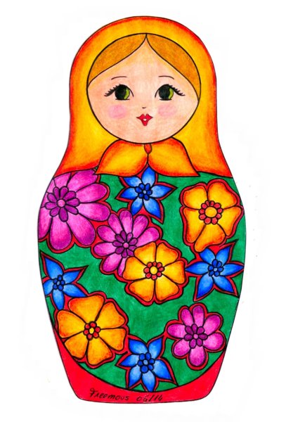 Матрешка рисунок