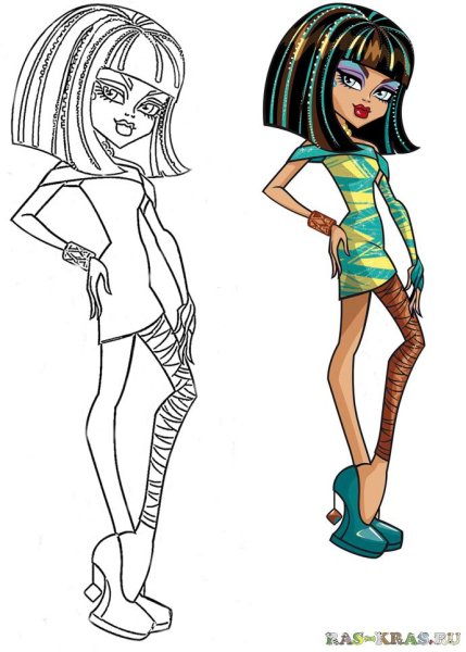 Раскраски Монстер Хай Клео де Нил