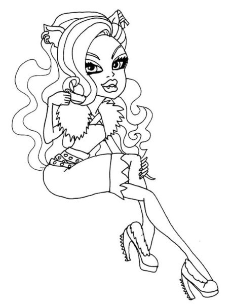 Монстер Хай кетти Нуар срисовки