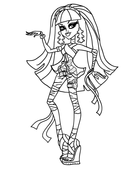Раскраски Монстер Хай Клео де Нил