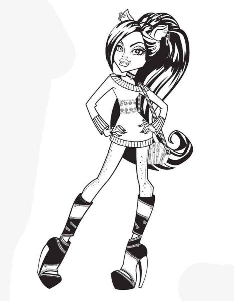 Раскраска Монстер Хай Клодин