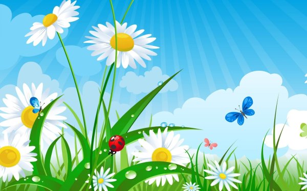 Летние фоны для детского сада