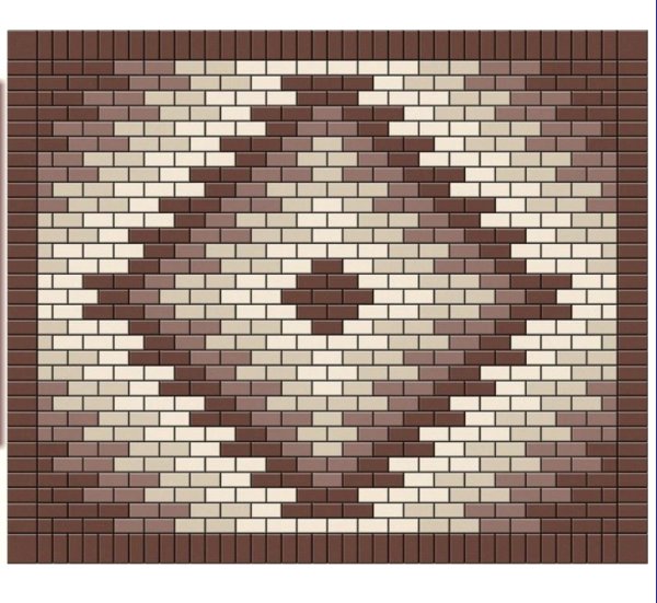 Схема раскладки брусчатки 200х100
