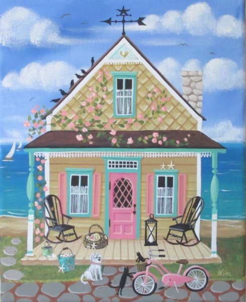 Красивый домик карандашом