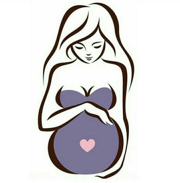 Беременная нарисованная