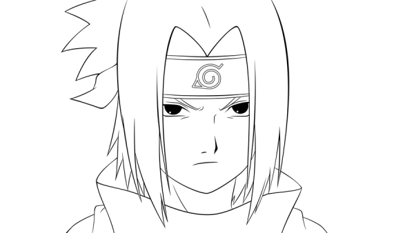 Саске Учиха для срисовки