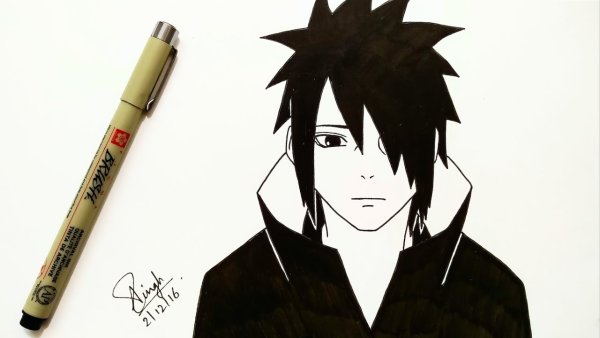 Рисунки Наруто и Саске