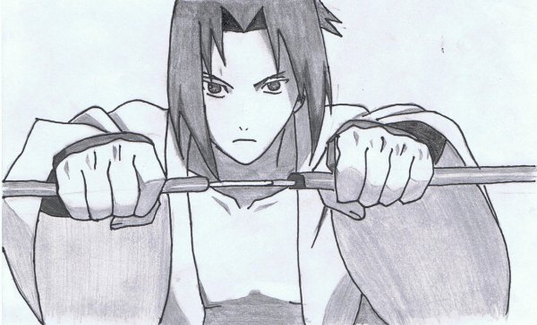 Нарисовать аниме Саске