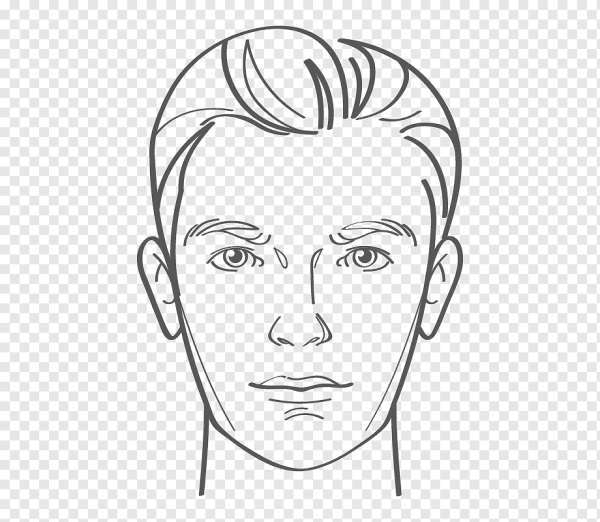 Мужские прически карандашом