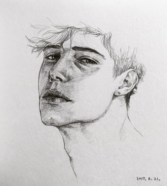 Нарисовать лицо мужчины