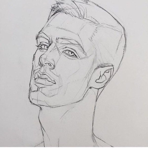 Мужские лица для рисования