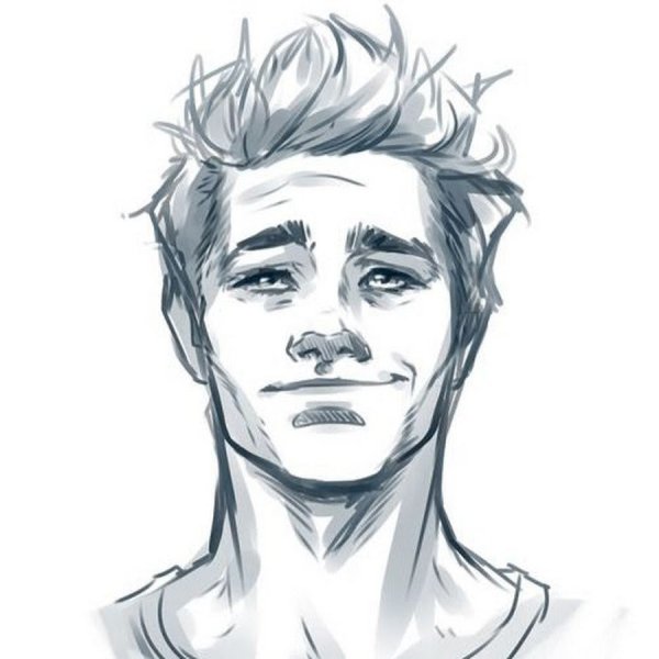 Портрет анфас карандашом