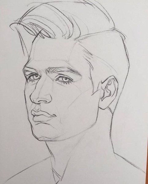 Макет лица мужчины