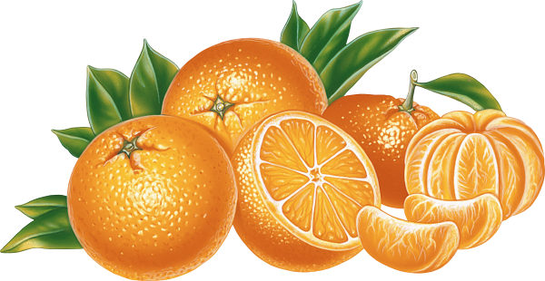 Апельсин на прозрачном фоне