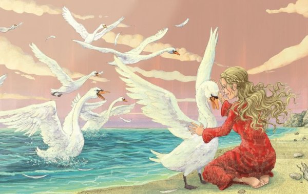 Эпизод к сказке Дикие лебеди Ганс христиан Андерсен