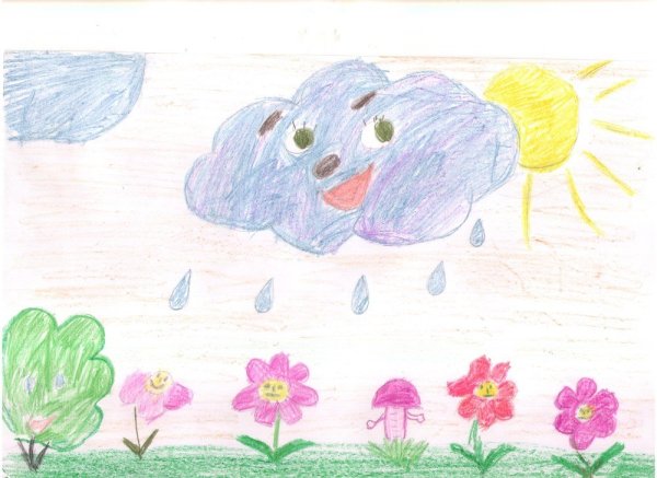 Рисование на тему летний дождь