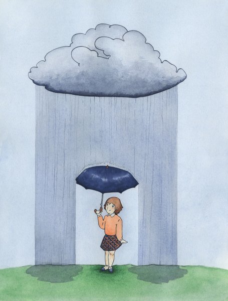 Иллюстрация обложной дождь