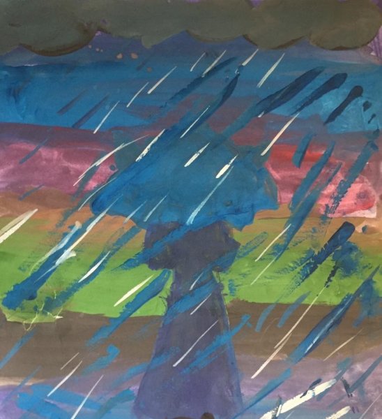 Слепой дождь рисунок 3 класс