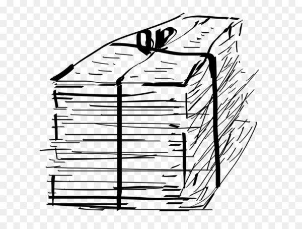 Стопка бумаг на прозрачном фоне