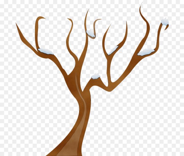 Мультяшное зимнее дерево