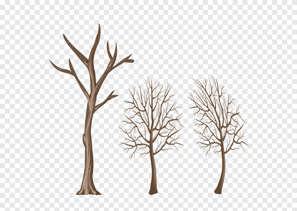 Мультяшное зимнее дерево