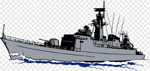 Военный корабль на прозрачном фоне