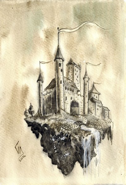Скетчинг замок Дракулы