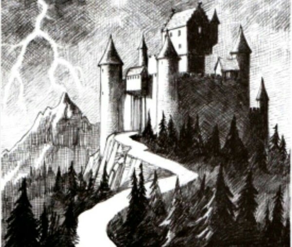 Замок Дракулы иллюстрация