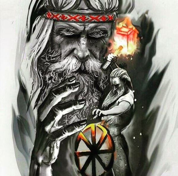 Мьельнир молот тора тату