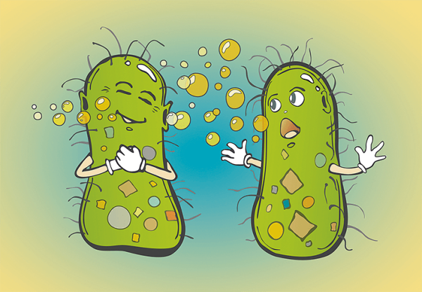 Бактерия мультяшка