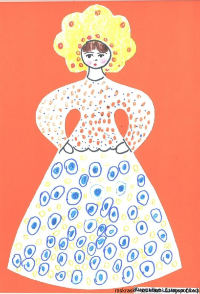 Дымковская Барыня с детьми