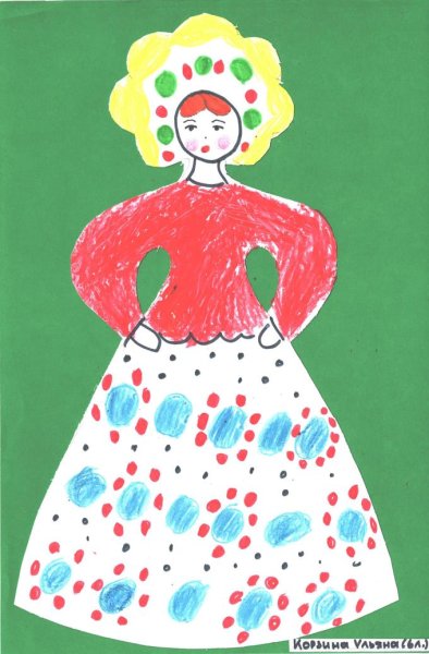 Барыня узоры Дымковская барышня