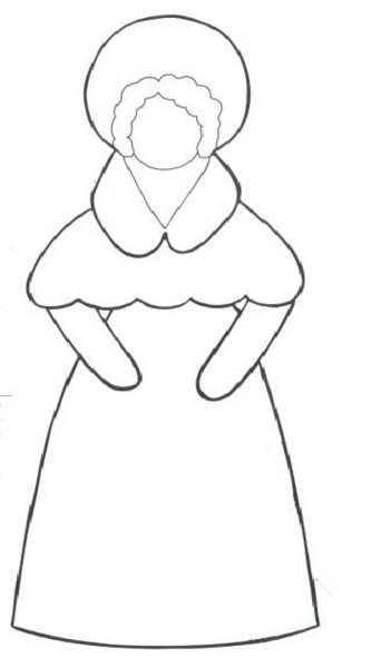 Дымковская игрушка Барыня раскраска для детей