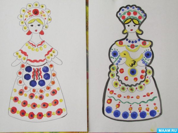 Дымковская игрушка рисование в старшей группе