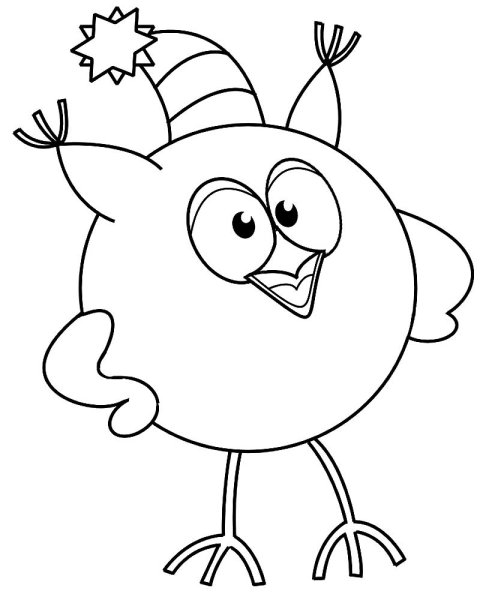 Раскраска Смешарики Ежик